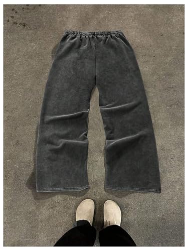 SOLY HUX Men's Side Striped Sweatpants Drawstring Waist Zipper Baggy Wide Leg Pants Streetwear2