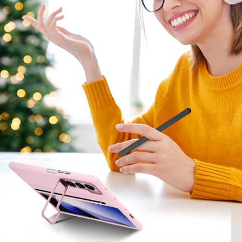 Guppy for Galaxy Z Fold 7 Case with S Pen Holder and Adjustable Metal Stand, Built in Screen Protector Protective Slim Phone Matte PC Bumper Anti-Scratch Kickstand Cover for Z Fold 7-Black by Guppy - Used condition - Image 9