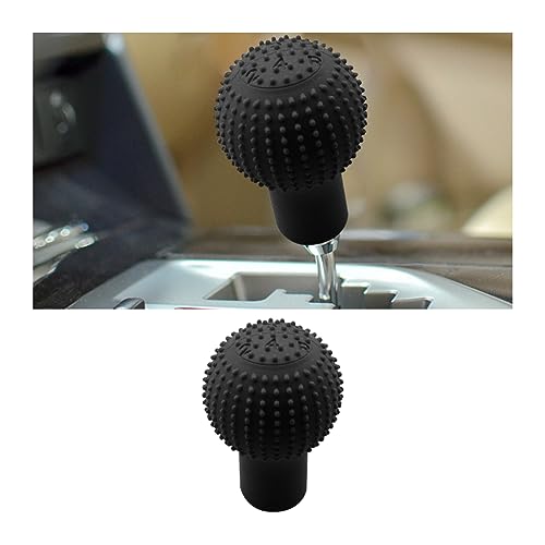 JNNJ Universal Schaltknauf Abdeckung, Kratzfest DehnbarSchaltknauf, Runden Schaltknauf Cover Weiches Silikon Auto Schaltknauf Abdeckung, Kratzfest Dehnbar(Schwarz)