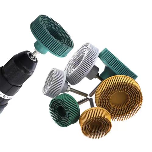 Riven 3 Pack 2 Zoll Borstenscheibe Korn mit 1 / 4 Welle Befestigung Schleifmittel Beschichtung Entfernung Disc für Metall