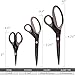 JubileeYarn Titanium Softgrip Scissors Set for Sewing, Arts, Crafts, Office - 1 Set of 3 - Black