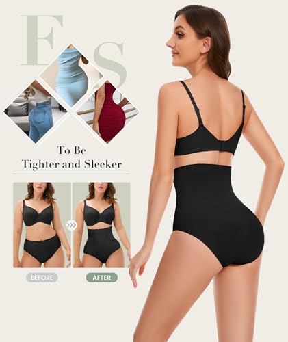 Tummy Control Underwear - High Waisted Body Shaper Panties Seamless Shapewear Compression Briefs for Women2
