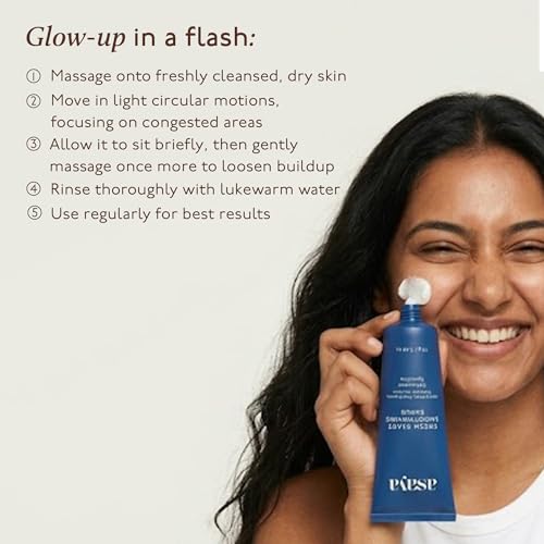 Image of Asaya Fresh Start Smoothening Scrub | Face Exfoliator for Instant Glow-Up | Exfoliating Face & Body | AHA BHA | Dead Skin Remover for Pores, Blackheads & Uneven Skin - 70gm