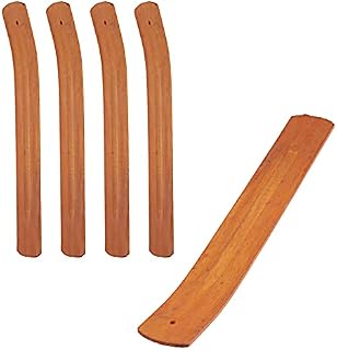 DBOO 5 Pieces Handmade Wooden Incense Stick Holder Burner Ash Catcher 23cm Long Great for Any Occasion