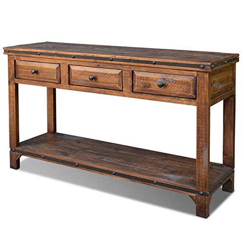 Addison Distressed Rustic Reclaimed Solid Wood Sofa Table/Console Table #TOP11