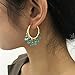 Turquoise Hoop Earrings for Women Dangling Handmade Turquoise Hoops Turquoise Jewelry for Women