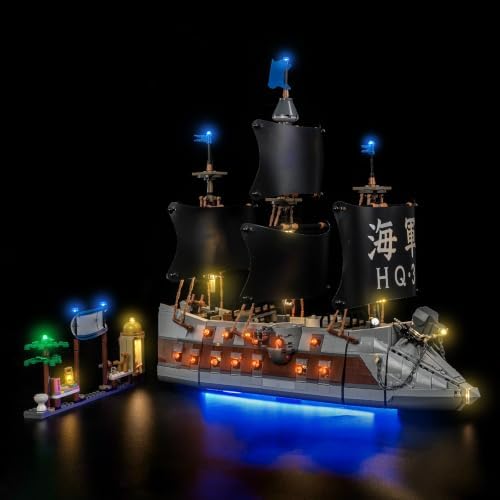LocoLee RC Light kit Compatible with Lego Garp's Marine Battleship 75646 - Not Actual Model Only Lights, LED Lighting Accessories for LEGO Marine Battleship for Display Collectors - 3