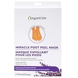 OrganiCAN Foot Peel Mask - Removes Dry Dead Skin, Calluses - Exfoliating Mask for Baby Soft Feet - R