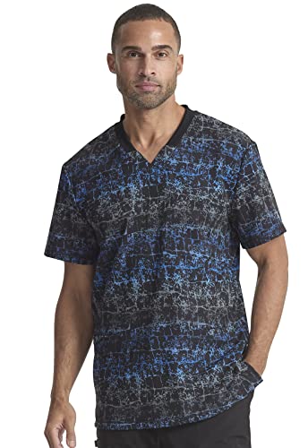Blouse médicale Dickies Dynamix DK640 col en V homme bleu marine
