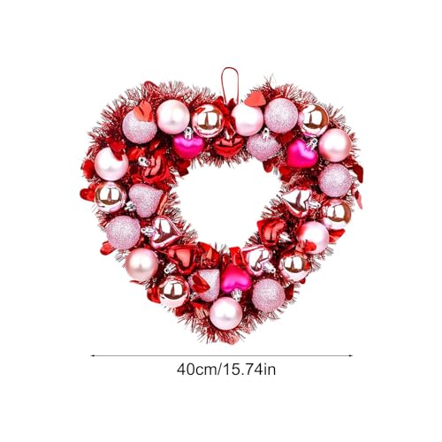 Couronne de mariage avec lumières pour décoration murale de Saint-Valentin - 3