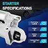 Starter Replacement New for 99-03 Chevrolet S10 2.2L, 97-05 Malibu 3.1L, 00-05 Impala 3.4L, 97-01 Lumina 3.1L, 99-03 GMC Sonoma 2.2L, 01-05 Pontiac Aztek Grand Prix Am 3.4L, 97-05 Buick Century