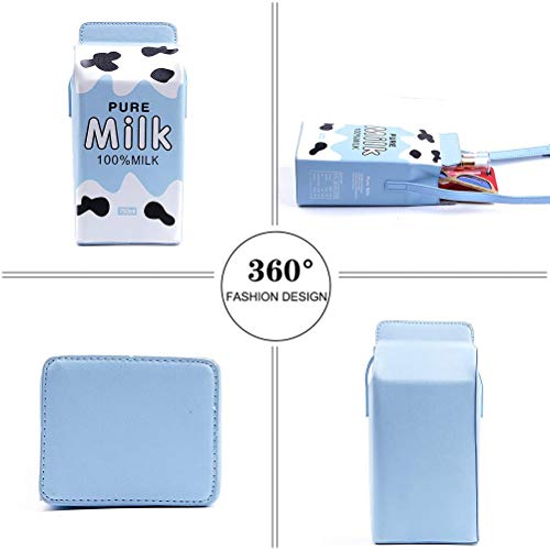 Haplws Milk Box Strawberry Schoudertas Pen Box Melkkarton-Design Cross Body Purse Bag - Image 3