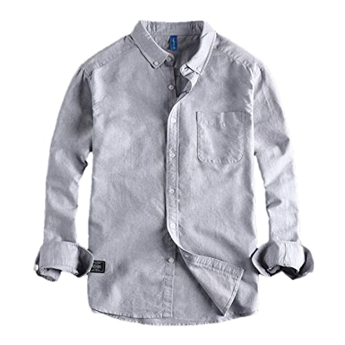 Chemise Oxford homme délavée blanche idéale pour le bureau et le week-end