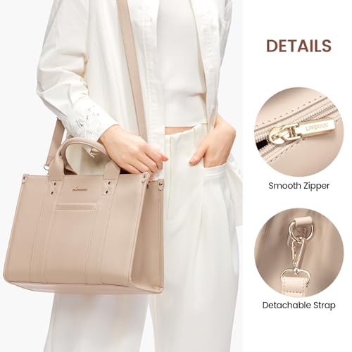 Image of LOVEVOOK Purse for Women Leather Tote Bag Purse and Handbags, Satchel Shoulder Crossbody Top Handle Bags with Zipper