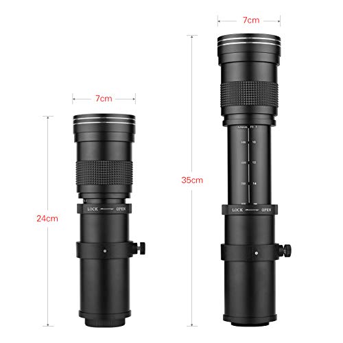 Docooler Super Teleobjektiv Kamera MF Super Tele Zoomobjektiv F / 8.3-16 420-800 mm T-Fassung mit universellem 1/4… – Bild 5