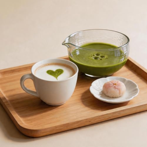Britegleam Glass Matcha Bowl With Spout