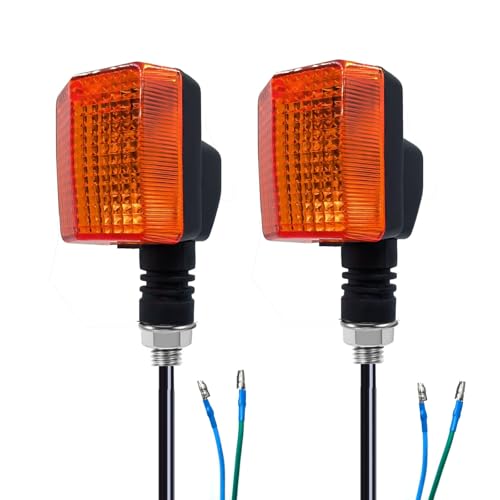 VRWEARE 2PCS Motorcycle Turn Signals Light Compatieble with Honda XL250R XL350R NX125 Nighthawk 250 CB250 Reflex 200 TLR200