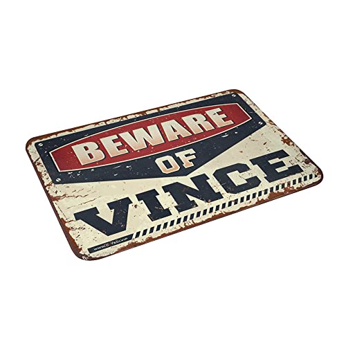 Tapis de bienvenue Vince imprimé message humour noir format rectangulaire - 3
