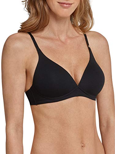 Schiesser Damen Blød med skal BH, Schwarz, 80A EU