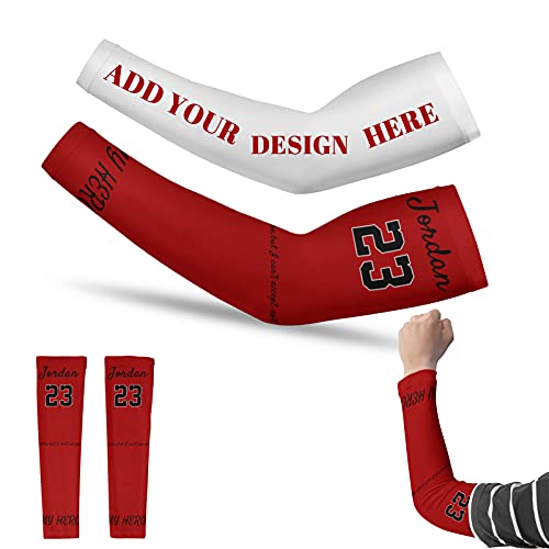 Cheerly Custom Arm Sleeves with Design, Personalized Arm Sleeves for SunUV Protection, Lycra Ice Sports Arm Sleeves for Men Women - S -Custom Text Cheerly Custom Arm Sleeves with Design, Personalized Arm Sleeves for SunUV Protection, Lycra Ice Sports Arm Sleeves for Men Women - S -Custom Text