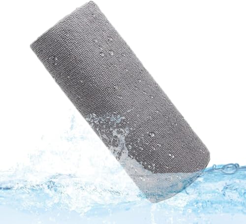 Image of Grey 4Roll Microfiber Cleaning Cloth 80 Sheets 16000+Times Washable&Reusable 10X Cheaper Than Paper Kitchen Towel Soft&Highly Absorbent Tearable Lint-Free,Streak-Free Multipurpose Use for Home