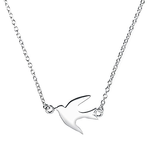 Boma Jewelry Sterling Silver Soaring Bird Necklace, 18 Inches