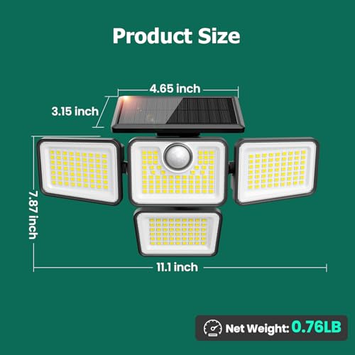 2-Pack 6000LM Solar Motion-Sensor Lights - $17.49 w/ Code + 51% Off Code ZFODBXM6 - image 4