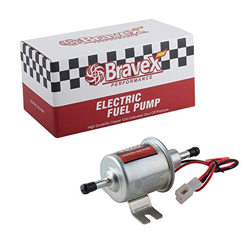 Inline Electric Fuel Pump Universal 12V Low Pressure PSI Heavy Duty Gas Diesel HEP-02A (4-7 PSI)