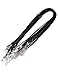 Mudder 20 Pieces Black Braided Imitation Leather Cord Rope Necklace Chain with Lobster Claw Clasp (1.5 mm)
