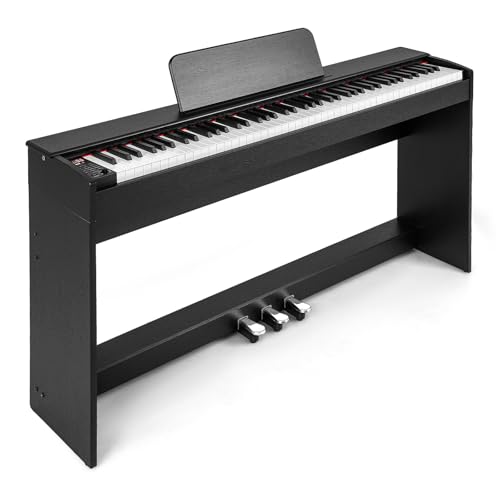 Costzon 88 Key Digital Piano with Stand and Triple Pedals