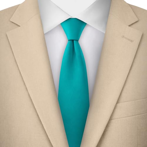 Image of Jacob Alexander Men's Slim Width 2.75 inch Solid Color Tie