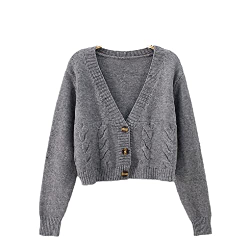 Short Slim Sweater Women Autumn Spring Single-Breasted Knitted Cardigan Small Outerwear