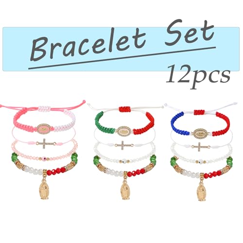 Pulseras Mexicanas Rojas de la Suerte 24 pcs miniatura 3