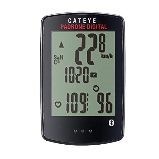 CATEYE Padrone Digital Bluetooth Cycling Computer – IPX8 Waterproof Wireless Bike Speedometer, Bluetooth Heart Rate, Speed & Cadence Compatible, For Road, MTB, Gravel Bikes, Smartphone App Ride Upload