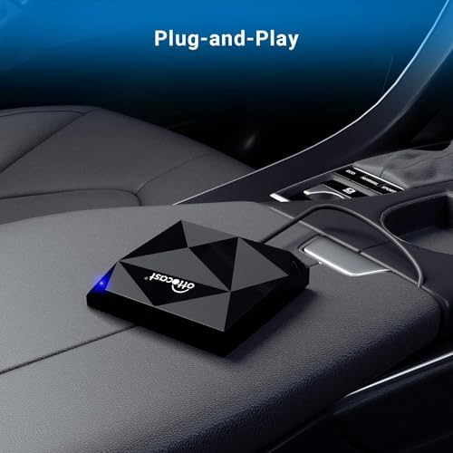 OTTOCAST Bezprzewodowy adapter Carplay, Apple Wireless Carplay, Plug & Play, WiFi 5 GHz, bez opóźnień, aktualizacja online, do OEM Wired Carplay Cars, model rok po 2016