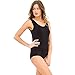 Produktbild 2 Stück Damen Body Schwarz oder Weiß Breite Träger Ärmelloser Bodys Bodysuit 301, Schwarz, M
