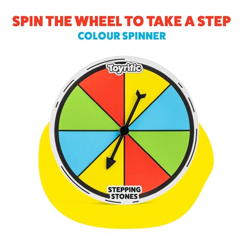 Toyrific Stepping Stones Balance Game - 8 Stackable Pieces, Sensory Stones, Non-Slip With Spinner And Games, Indoor And Outdoor Play Toy For Kids, Holds Up To 100Kg - 5