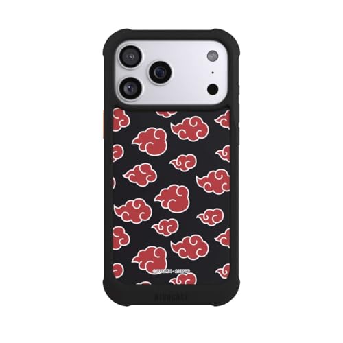 Coque iPhone 17 Pro Max Naruto Akatsuki antichoc NIVOmax compatible MagSafe noire