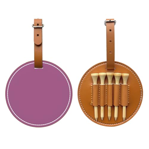 Solid Color Grape red Brown Golf tee Storage Bag - Durable and wear-Resistant Golf Accessories