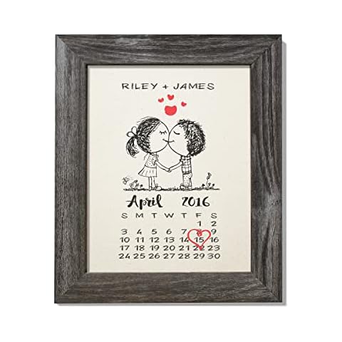 2nd Anniversary Gift, Personalized 2 Year Anniversary Cotton Print Cover