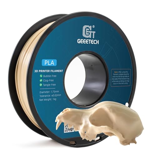 Image of Geeetech PLA Filament 1.75mm Bone White 3D Printer Filament 1kg(2.2lbs), Neatly Wound Bone PLA Filament, Dimensional Accuracy + /- 0.02 mm, Fit Most FDM 3D Printers