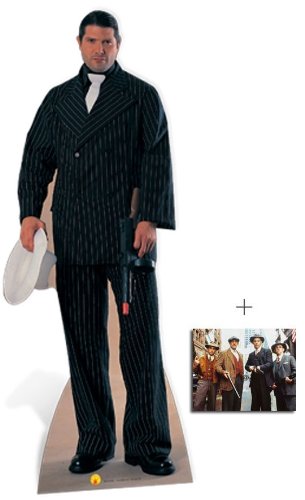 BundleZ-4-FanZ Fan Packs by Starstills Gangster Wearing Black pinstripe Suit - Gangsters & Molls - Gangster Party Cardboard 2D Standup/Cutout Plus 20x25cm Photo