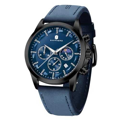 BY BENYAR Relojes Hombre Cronografo Analógico Impermeable Relojes de Pulsera Luminoso Fecha Negocios Casual Diseñador Reloj Hombre Banda de Cuero Regalo Elegante BY BENYAR Relojes Hombre Cronografo Analógico Impermeable Relojes de Pulsera Luminoso Fecha Negocios Casual Diseñador Reloj Hombre Banda de Cuero Regalo Elegante