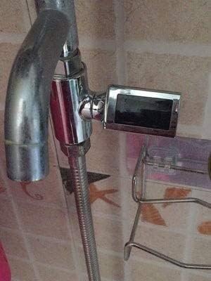 Head Holder,Mounting Bracket,Bathroom Accessory, Shower Bracket Shower Water Thermometer Water Flow Power Generation LED Digital Real-time Display Visual Temperature Control