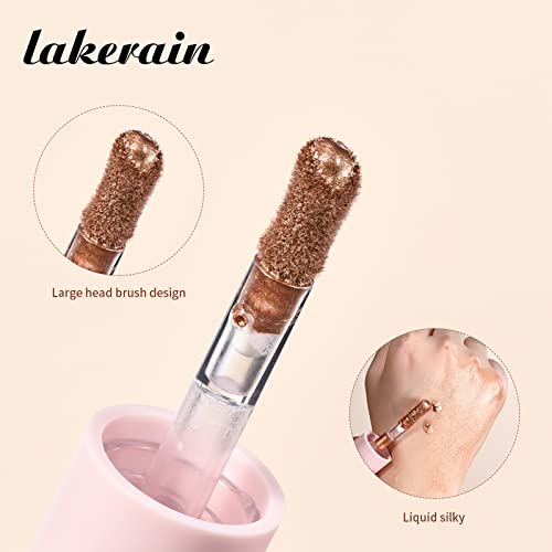 Liquid Luminizer,Body Luminizer, Face Body Highlighter,All In One Makeup Liquid Illuminator,Waterproof Moisturizing Light Shimmer Illuminator For Face & Body(#4-Candlelight) #TOP1