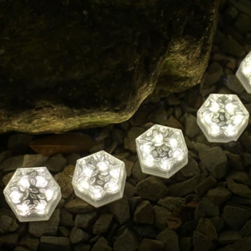 Xusdamyj Solar Deck Lights Solar Step Lights for Outside?Waterproof Solar Light Garden Landscape Lighting for Pathway,4PCS