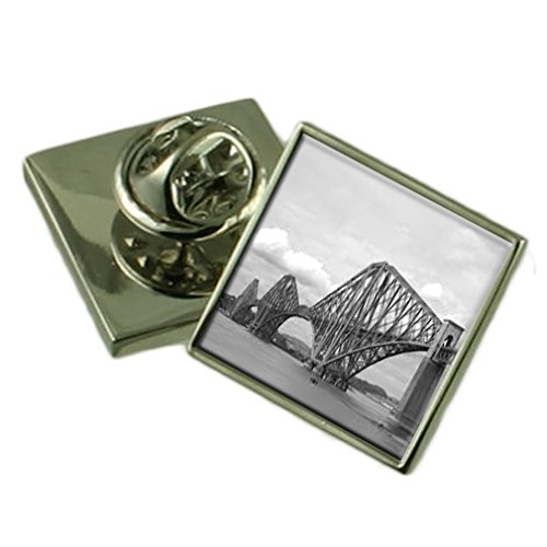 Épinglette Pont du Forth argent sterling pour costume homme lors de mariages