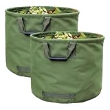 Lot de 2 sacs à déchets de jardin de 125 l pour charges lourdes | Sacs à feuilles robustes...