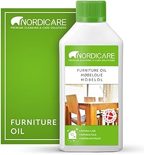 Nordicare Wood Oil Colorless - Premium Walnut Oil, Teak Oil, Wood Oil Furniture for Oak, Beech, Teak, Walnut, Pine, Larch - Natural Furniture Wood Oil Made in Denmark - for Indoor Use (500ml)