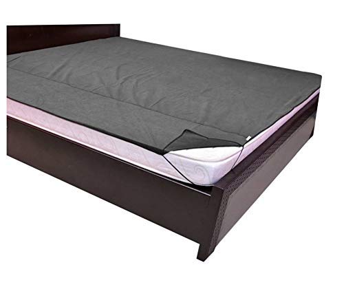 Waterproof Plastic Sheet Double Bed Full Size/Baby Adult Waterproof Mattress Protection Sheet 78 Inches x 72 Inches(6.5 feet x 6 feet)- Grey(King)-image-35